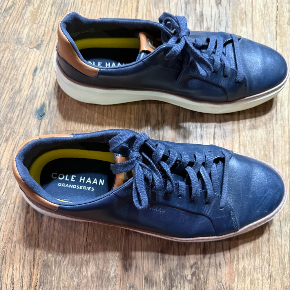 Cole Haan Men's Dark Blue and Tan Sneakers